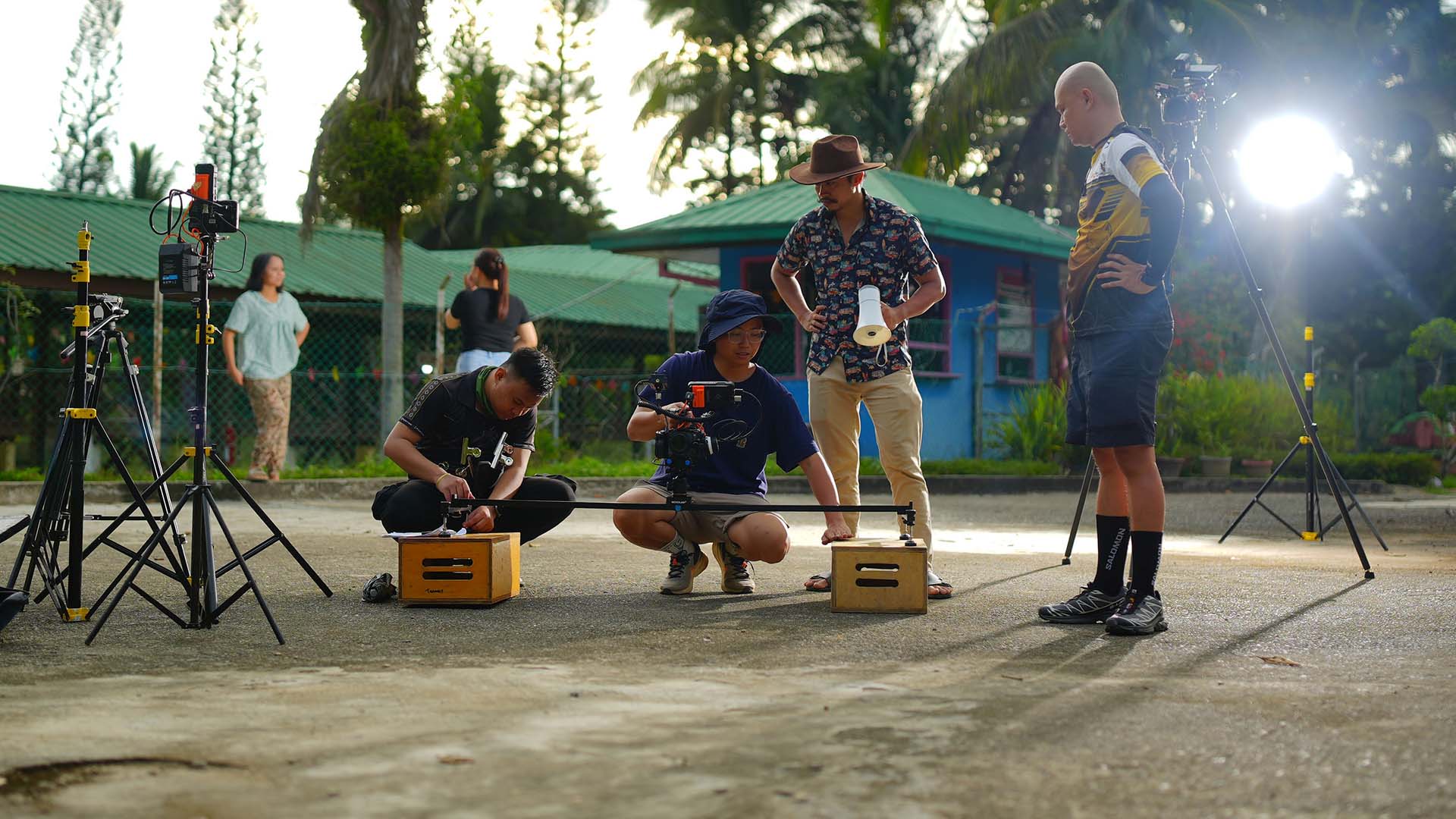Razie Alfiedan directing a shoot